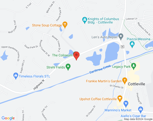 Map showing location at 5854 State Rte N, Cottleville, MO