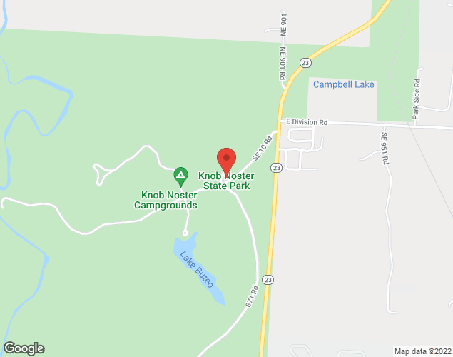 Map showing location at 873 SE 10th, Knob Noster, MO