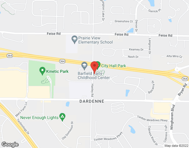 Map showing location at 2032 Hanley Road, Dardenne Prairie, MO