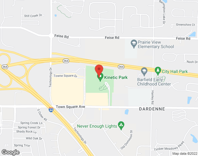 Map showing location at 7801 Highway N, Dardenne Prairie, MO
