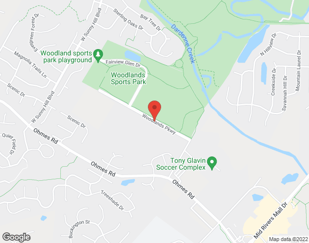 Map showing location at WOODSLAND PARKWAY, ST. PETERS, MO