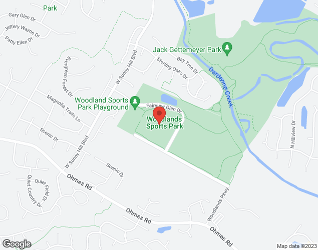 Map showing location at 1 Woodland Parkway, St. Peters, MO
