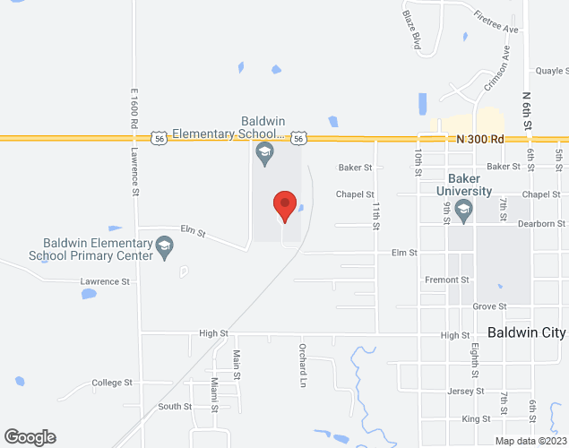 Map showing location at 9701 W. 137th Street in, Overland Park, KS