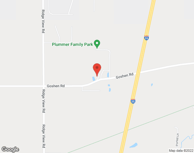 Map showing location at 7757 Goshen Road, Edwardsville, IL