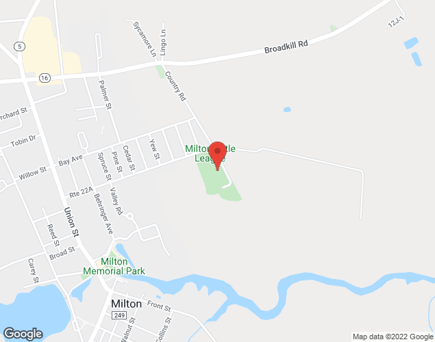 Map showing location at 1000 Atlantic Avenue, Milton, DE