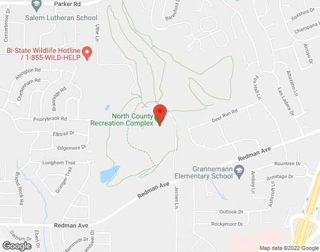 Map showing location at 2577 Redman Road, St. Louis, MO