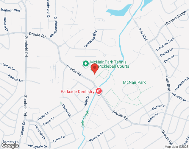 Map showing location at 3200 Droste Road, St Charles, MO