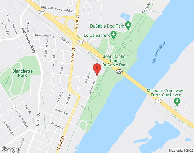 Map showing location at 2598 N. Main Street, Saint Charles, MO