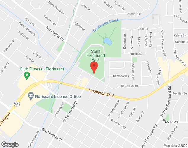 Map showing location at 25 St. Ferdinand Park Dr, Florissant, MO