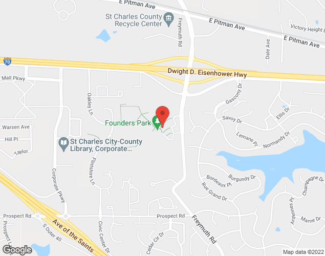 Map showing location at 7 Freymuth, Lake Saint Louis, MO
