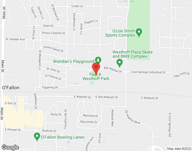 Map showing location at 810 Sheppard Drive, O'Fallon, MO