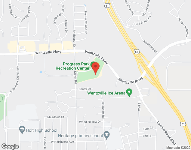 Map showing location at 968 Meyer Road, Wentzville, MO