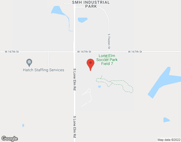 Map showing location at 21151 W 167th St, Olathe, KS