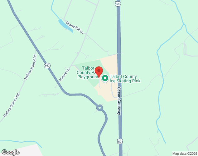Map showing location at 10028 Ocean Gateway, Easton, MD