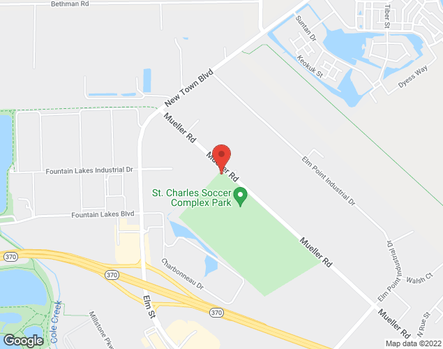 Map showing location at 3801 MUELLER ROAD, ST. CHARLES, MO