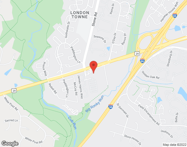 Map showing location at 14701 Lee Hwy Suite 302, Centreville, VA