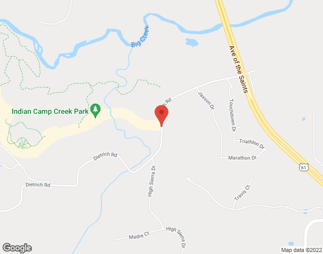 Map showing location at 2679 Dietrich Road, Foristell, MO