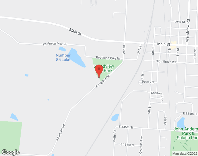 Map showing location at 13116 Arrington Rd, Grandview, MO