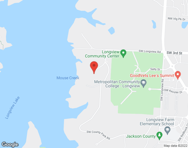 Map showing location at 3901 SW Longview Road, Lees Summit, MO