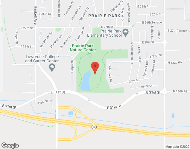 Map showing location at 2730 Harper Street, Lawrence, KS