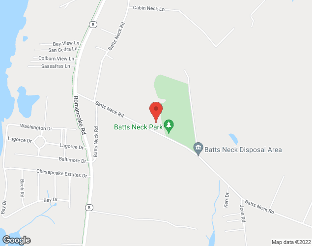 Map showing location at 415 Batts Neck Road, Stevensville, MD