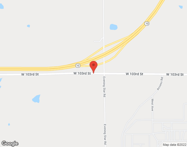 Map showing location at 36915 W. 103rd Street, Eudora, KS