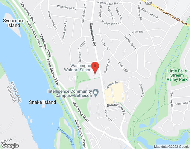 Map showing location at 4802 Sangamore Rd., Bethesda, MD