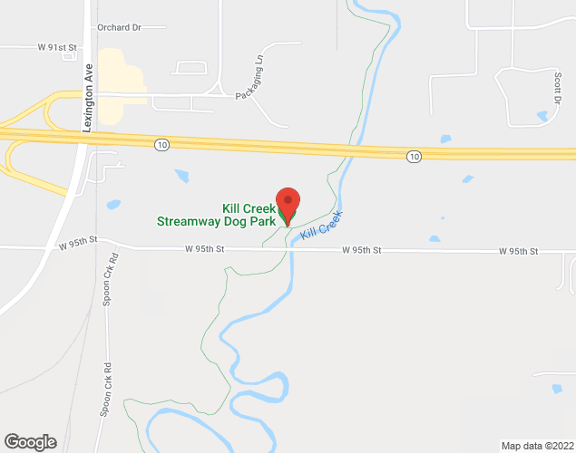 Map showing location at 33460 W. 95th Street, De Soto, KS