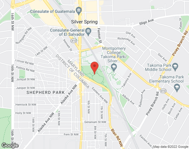 Map showing location at 900 Jesup Blair Dr., Silver Spring, MD