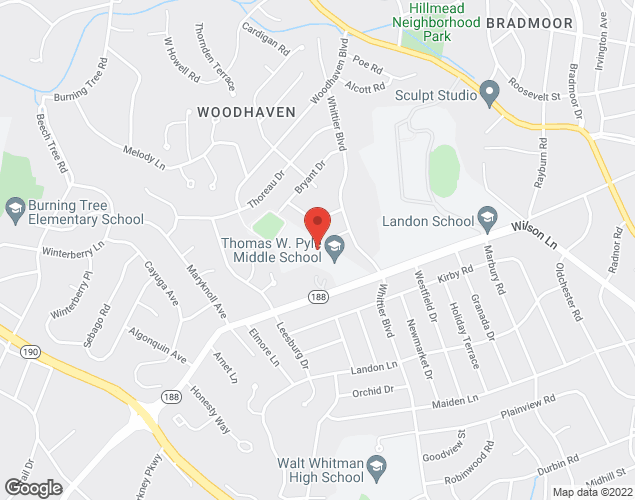 Map showing location at 6311 Wilson Ln., Bethesda, MD
