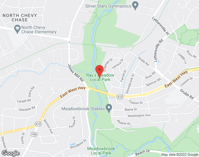 Map showing location at 2901 East-West HWY, Chevy Chase, MD