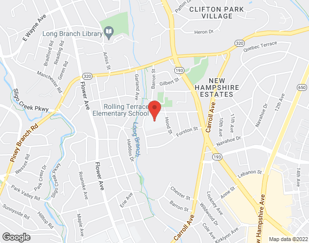 Map showing location at 705 Bayfield St., Takoma Park, MD