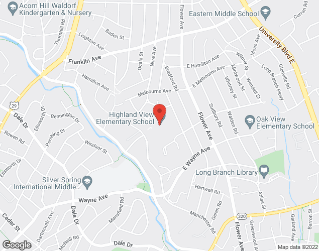 Map showing location at 9010 Providence Ave, Silver Spring, MD