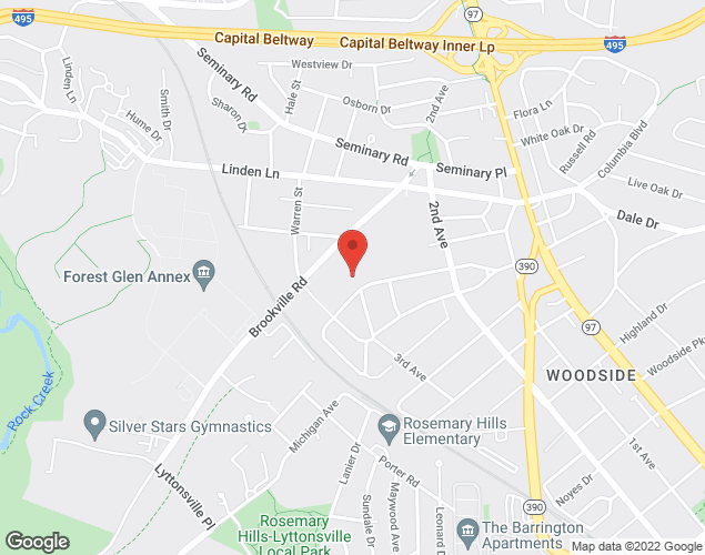 Map showing location at 2101 LUZERNE AVE, SILVER SPRING, MD