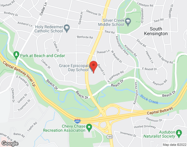 Map showing location at 9411 Connecticut Ave, Kensington, MD