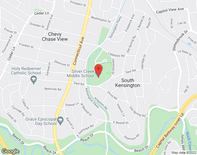 Map showing location at 3701 Saul Rd, Kensington, MD