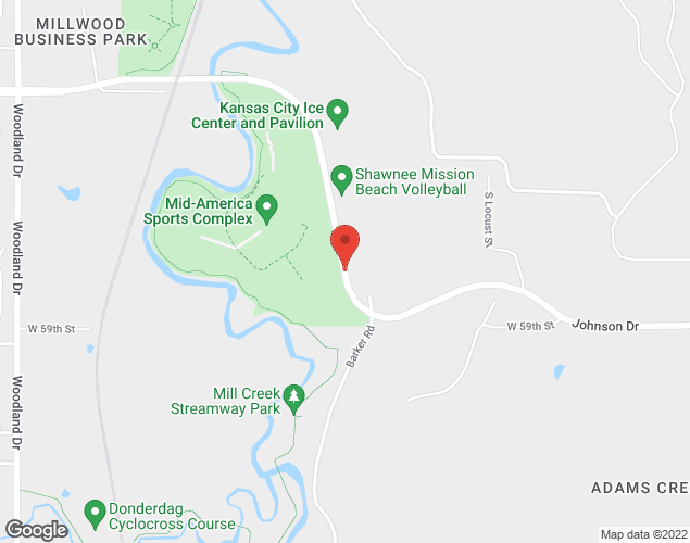 Map showing location at 2000 Johnson Drive, Shawnee, KS