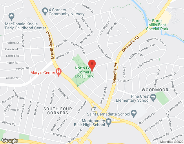 Map showing location at 211 Southwood Avenue, Silver Spring, MD