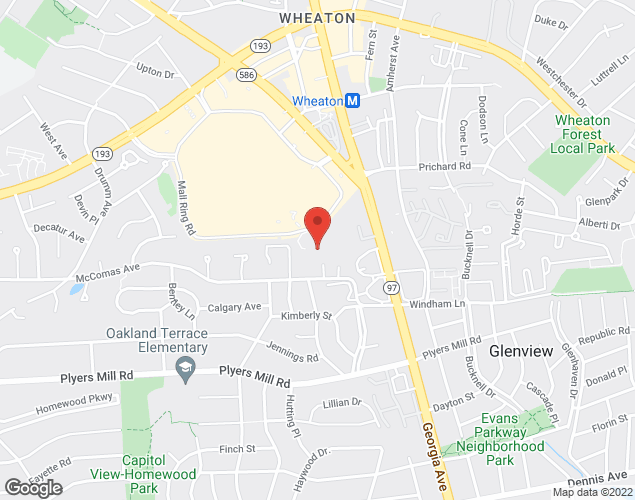 Map showing location at 10731 St. Margarets Way, Kensington, MD