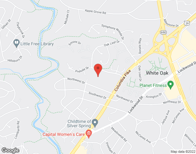 Map showing location at 11211 Childs St., Silver Spring, MD