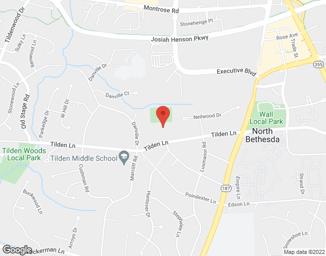 Map showing location at 6201 Tilden Lane, Potomac, MD