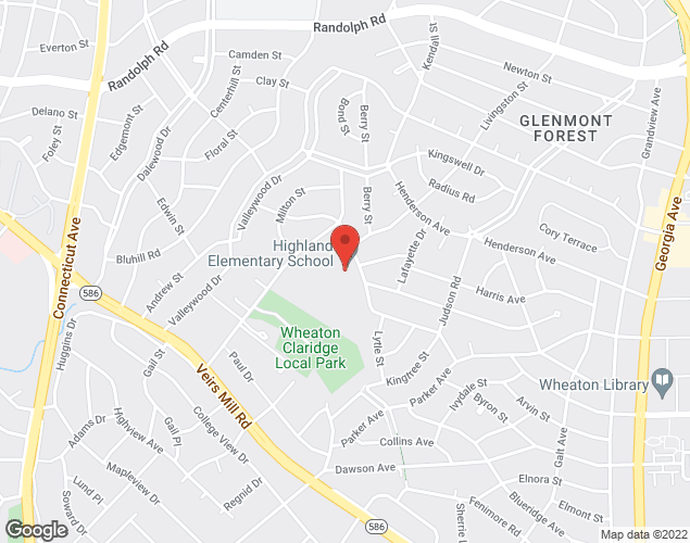 Map showing location at 3100 Medway St, Silver Spring, MD