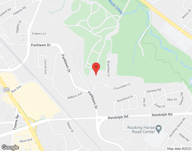 Map showing location at 12301 Academy Way, Rockville, MD
