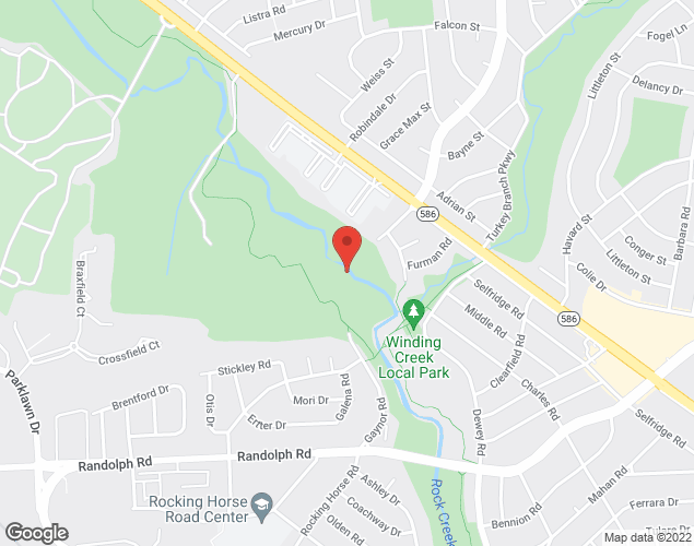 Map showing location at 11805 Ashley Dr., Silver Spring, MD