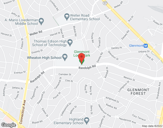 Map showing location at 3201 Randolph Rd, Wheaton, MD
