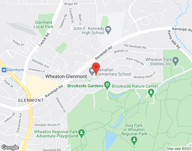 Map showing location at 12520 Heurich Rd, Silver Spring, MD