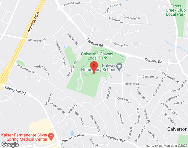 Map showing location at 3039 Fairland Rd., Fairland, MD
