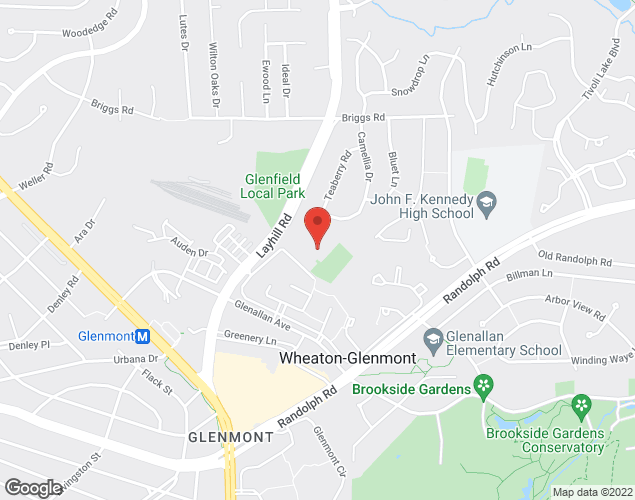 Map showing location at 12751 Layhill Rd., Wheaton, MD