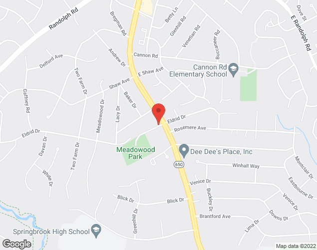 Map showing location at 12810 New Hampshire Ave., Colesville, MD