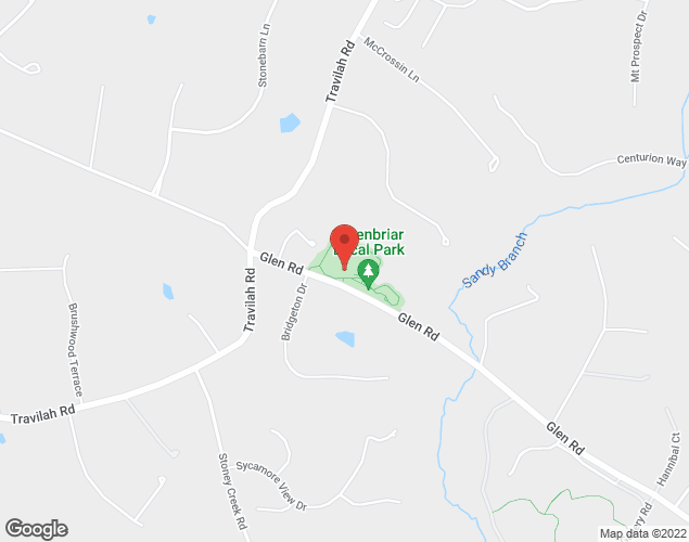 Map showing location at 12525 Glen Rd, Potomac, MD